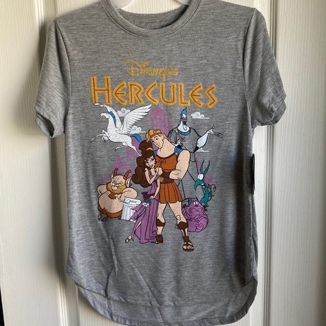 Cute Nwt Girls Hercules Short Sleeved Top. Coquette And Grunge, Downtown Coquette, Frozen Shirts, Nightmare Before Christmas Shirts, Disney Halloween Shirts, Disney Hercules, Minnie Mouse Shirts, Grunge Clothes, Mickey Mouse T Shirt