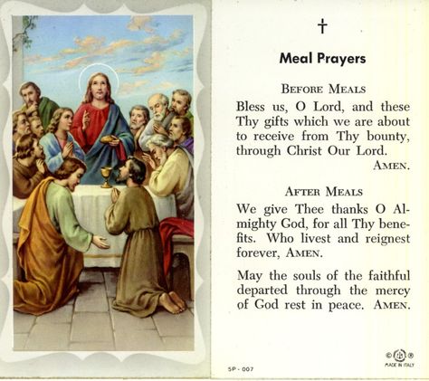 #Prayer before #meals and after. #Lord #Christ #God #Amen #Catholic #Faith Prayers Before Meals, Mealtime Prayers, Food Prayer, Back To School Prayer, Faith Healing, School Prayer, Novena Prayers, Prayers For Children, Religious Education