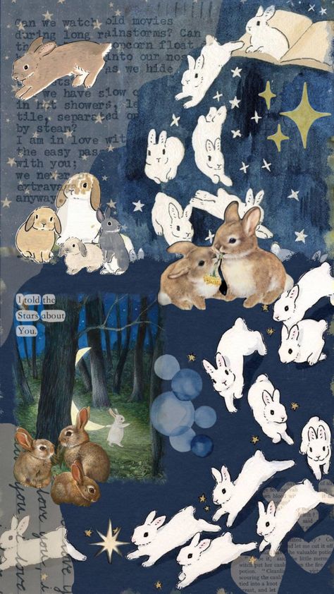 #bunny #rabbit #stars Bunny Theme Wallpaper, Sea Bunny Wallpaper, Rabbit Aesthetic Wallpaper, Rabbit Wallpaper Iphone, Rabbit Phone Wallpaper, Blue Bunny Wallpaper, Rabbit Wallpaper Aesthetic, White Rabbit Wallpaper, Bunny Aesthetic Wallpaper