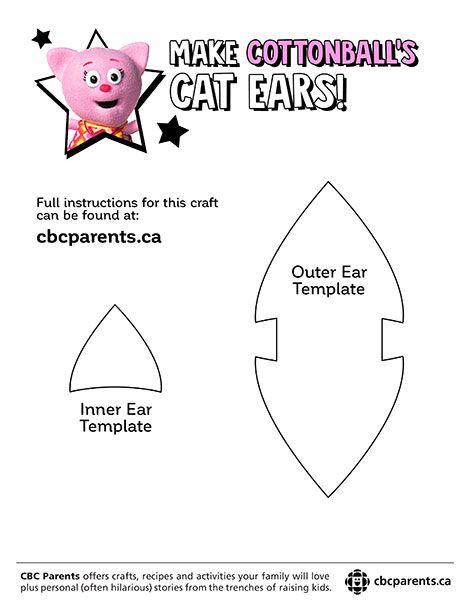 Cricut Cat Ears, Diy Gabby Cat Ears, Cat Ear Template, How To Make Cat Ears, Diy Cat Ears, Woodland Creatures Party, Sew Halloween Costume, Gabby Dollhouse, Felt Hair Accessories