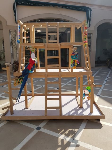 Bird Travel Carrier, Bird Play Gym, Big Bird Cage, Green Wing Macaw, Toys For Parrots, Homemade Bird Toys, Parrot Play Stand, Conure Bird, Diy Bird Cage