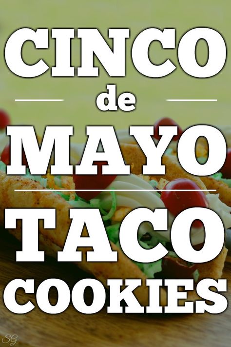 Cinco de Mayo Taco Cookies Recipe! CLICK to make these EASY Cinco de Mayo Taco shaped sugar cookies with a spicy kick! #cookies #baking #bake #baker #taco #tacos #tacocookies #cincodemayo #5thofmay #may5th #cookie #easyrecipe #recipes #delish #yum #nomnom #recipe #cookierecipe Cookie Tacos, Taco Cookies, Traditional Mexican Desserts, Shaped Sugar Cookies, Dessert Taco, No Bake Sugar Cookies, Super Cookies, Spicy Tacos, Coconut Shavings