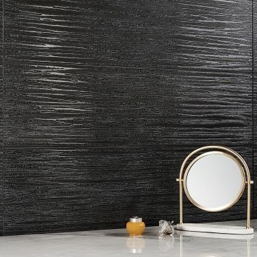 Search results for 'black porcelain' Metallic Bathroom, Black Backsplash, Shower Wall Tile, Halo Collection, Matte Tile, Large Format Tile, Black And White Tiles, Black Tiles, Black Floor