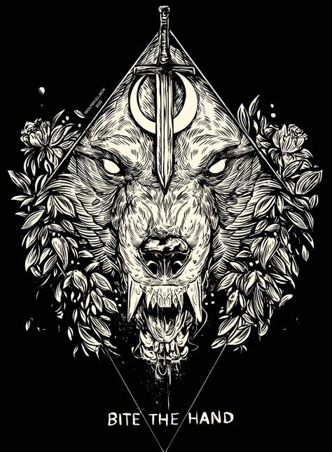 Skull Art Tattoo, Shirt Design Template, Wolf Skull, T Shirt Design Template, Heck Yeah, Awesome Art, Skull Art, A Tattoo, The Hand