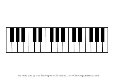 Learn How to Draw Piano Keys (Musical Instruments) Step by Step : Drawing Tutorials #learnpianokeys Draw Piano, Key Drawings, Art Piano, Keyboard Lessons, Blues Piano, Music Drawings, Piano Songs, Piano Keyboard, Piano Keys