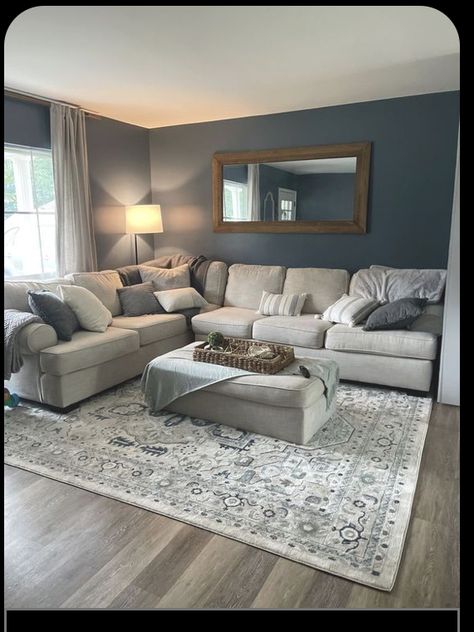 Gray Living Room Paint Colors, Small Farmhouse Living Room, Grey Flooring Living Room, Gray Sectional Living Room, Living Room Plans, Living Room Color Combination, Gray Living Room Design, Colors For Living Room, Living Room Plan