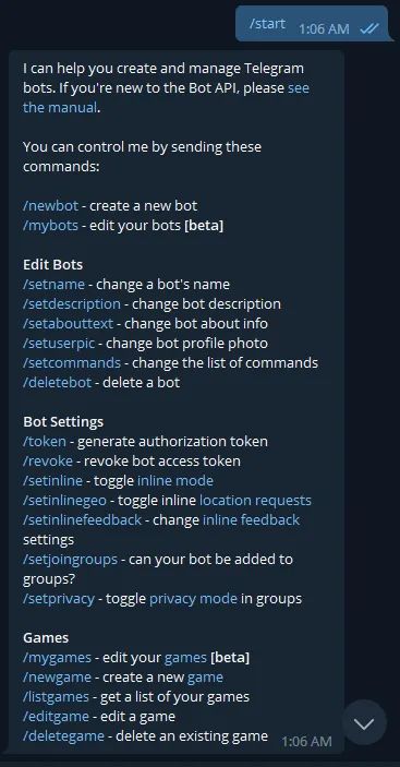 BotFather is a bot on Telegram that manages all the bots that you create via your account on Telegram. You can reach him by searching @BotFatheron Telegram and you should see this profile To see what… Telegram Bots, Todo List, Copy Me, How To Set Up, I Will Show You, Quick Saves, Instagram