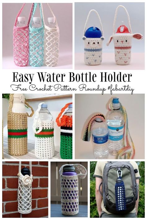 Crochet Fox Pattern Free, Crochet Bottle Holder, Yarn Bottles, Cover Design Ideas, Crochet Water Bottle, Diy Projects To Make And Sell, Crochet Water Bottle Holder, Diy Water Bottle, Bottle Cozies