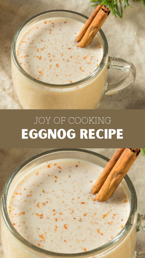 Joy Of Cooking Eggnog Recipe Egg Nogg Recipes, Eggnog Recipe Alcoholic, Egg Nogg Recipe, Egg Nog Recipe Homemade, Alcoholic Eggnog Recipe, Cooked Eggnog Recipe, Homemade Egg Nog, Cooked Egg Nog, Egg Nog Recipe Easy