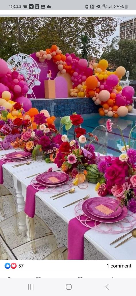 Cheer Banquet, Birthday 20, 2024 Party, Aloha Party, Dinner Party Decorations, Orange Party, Party Queen, Diwali Party, Birthday Party Theme Decorations