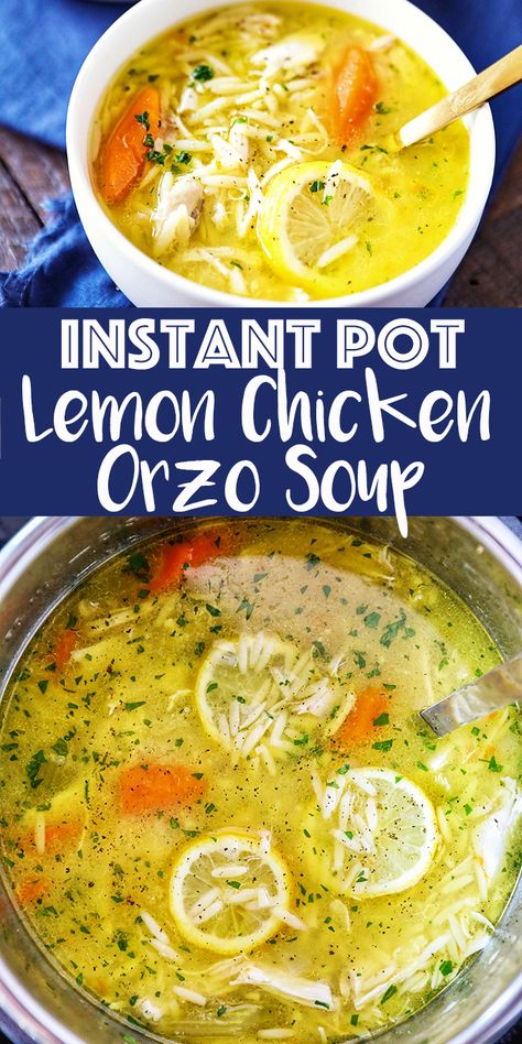 Chicken Soup From Scratch, Instant Pot Lemon Chicken, Lemon Chicken Orzo, Orzo Soup Recipes, Soup Homemade, Homemade Chicken Soup, Lemon Chicken Soup, Orzo Soup, Chicken Veggies