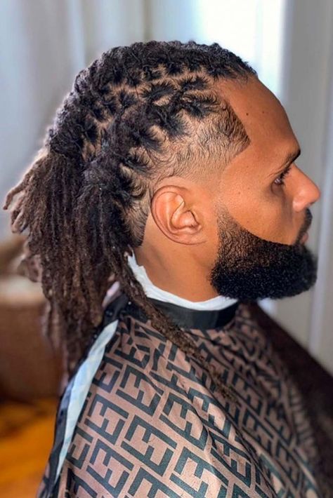 Braids For Men: 43 Modern Takes At Timeless And Manly Hairstyles ★ Manly Hairstyles, Braids In Ponytail, Ponytail Men, Native American Braids, Braids Into A Ponytail, Braided Locs, Locs Color, Braids For Men, Natural Locs