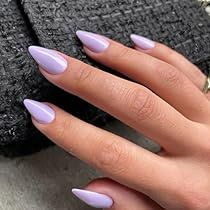 Lilac Fall Nails, Nails Inspiration Simple, Nails Short Oval, Short Oval Nails, Nails Press Ons, Purple Glitter Nails, Wide Nails, Short Almond Nails, Soft Gel Nails