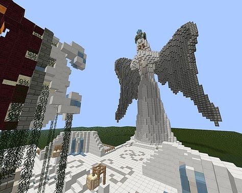 The Angel Minecraft Angel Statue, Spawn 1, Minecraft Steampunk, Angel Design, Angel Devil, Minecraft Map, Minecraft Stuff, Vs Angels, Thanks For Everything