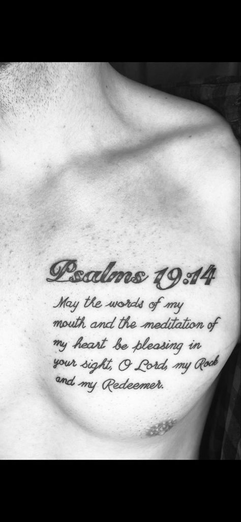 Mens Chest Tattoo, Spiritual Tattoos, Chest Tattoo, Psalms, Tattoo Quotes, Body Art, Meditation, Spirituality, Tattoos