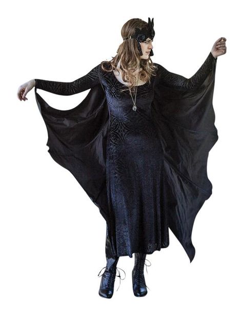 Polyester bat wing cape from Victorian Trading Co., 60-1/2" wing span, front view (US $39.95, October 2019) Bat Wing Cape, Halloween Costume Bat, Wing Cape, Bat Wings Costume, Wing Costume, Ribbon Crown, Gangster Costumes, Rose Ribbon, Flapper Dresses