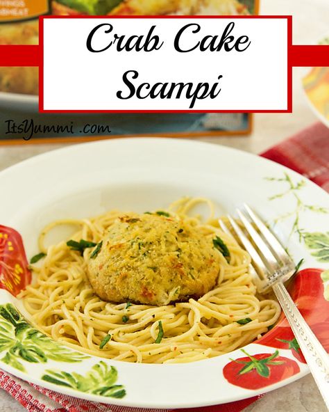 Crab Cake Scampi, Sea Bass Recipes Healthy, Lump Crab Meat, Mini Crab Cakes, Lump Crab Cakes, Lump Crab, Lent Recipes, Shrimp Scampi Recipe, Scampi Recipe