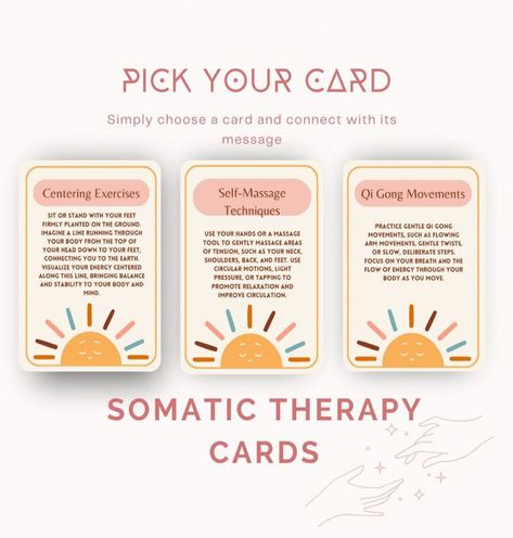 Discover Your Body's Healing Power: Somatic Therapy Cards for Mind-Body Harmony Experience the profound benefits of somatic therapy with our Somatic Therapy Cards set of 32! Dive deep into the mind-body connection as you explore gentle yet powerful exercises designed to release tension, cultivate mindfulness, and promote emotional well-being. Unlock Yo...#the #Wellness #Connection #HealthyLifestyle #and #Between #HealthTips #HealthyLiving #Exploring #Powerful #FitLife #FitnessTips #Body #Mind Body Harmony, Wellness Lounge, Window Of Tolerance, Somatic Experiencing, Somatic Healing, Somatic Therapy, Breath Work, Body Connection, Grounding Techniques