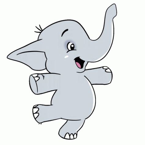 Elephant Gif, Elephant Stickers, Cute Bunny Cartoon, Dancing Gif, Cartoon Gifs, Dance Party, Cute Bunny, Animated Gif, Cool Gifs