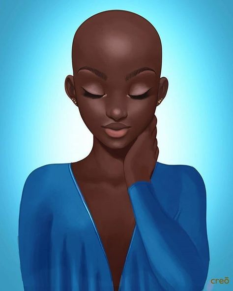 Thoughts & Musings — Good Morning 💜 Tranquil by Ghanaian artist Nils... African Women Art, Black Art Painting, Beauty Art Drawings, Black Artwork, Black Cartoon, Black Love Art, Afro Art, Magic Art, African American Art