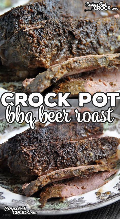 If you are looking for a quick, easy and tender roast recipe, then I have you covered! This Crock Pot BBQ Beer Roast is all three! Beer Roast, Roast Crockpot, Crock Pot Bbq, Beef Roast Crock Pot, Rump Roast, Pot Roast Crock Pot Recipes, Slow Cooker Recipes Beef, Food Fest, Beef Roast