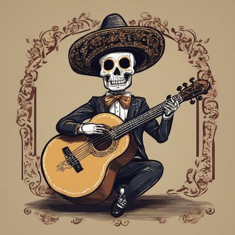 Mexican Culture Art, Mexican Skull, Cholo Art, Day Of The Dead Art, Mexican Skulls, Día De Muertos, Mexican Culture, Animated Cartoons, Dia De Muertos