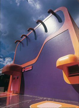 Y2k Aesthetic Institute, Type Building, 90s Nickelodeon, Blinded By The Light, Retro Artwork, Accessories Display, Retro Futuristic, Late 90s, Building Exterior