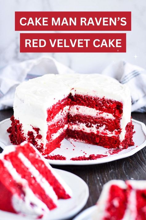 Indulge in the velvety goodness of Cakeman Raven Red Velvet Cake – a timeless classic! Cakeman Raven Red Velvet Cake Recipe, Cake Man Raven Red Velvet Recipe, Red Velvet Recipes, Red Velvet Cake Recipe, Velvet Cake Recipes, White Chocolate Buttercream, Quick Easy Desserts, Sweet Treats Recipes, Red Velvet Cupcakes