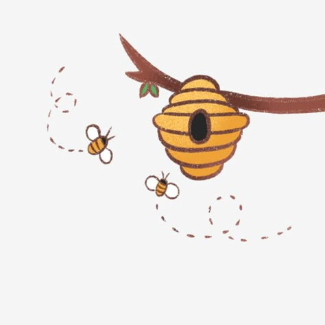 abeja,ilustración,pequeño fresco,infantil,gratis,lindo,colmena,miel,insecto,marrón,simple,ramita,dia mundial de la abeja,abeja de dibujos animados Bumble Bee Drawings, Bee Hive Drawings, Bumble Bee Sketch, Miel Aesthetic, Bee Drawing Simple, Baby Animal Painting, Bee Sketch, Cute Designs To Draw, Bee Drawing