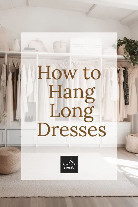 Learn the importance of using the right hangers for long dresses. This pin provides guidance on selecting padded or sturdy hangers to support the weight of the dress, preventing stretching or damage to the fabric and keeping the dress's shape intact. Used Dress Hanging Ideas, Hang Long Dresses In Closet, Hanging Dresses In Closet, Hang Long Dresses, Home Organization Binders, Maximize Closet Space, Closet Organized, Non Slip Hangers, Space Saving Hacks