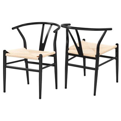 If you are looking for a modern design dining chair, this metal-frame chair will meet your needs. Our Y-Shaped Backrest dining chairs are must-have chairs, very suitable for the living room, kitchen, or a restaurant. Our dining chairs are made from iron and paper twine, sure to last for many years of daily use. We have multiple colors for you to choose from. You might pick an ideal type as you wish. All accessories are included in the package. The detailed instructions will guide you through the Metal Frame Chair, Woven Dining Chairs, Midcentury Modern Dining Chairs, Chaise Metal, Woven Chair, Metal Dining Chairs, Mid Century Dining, Chaise Design, Chair Types