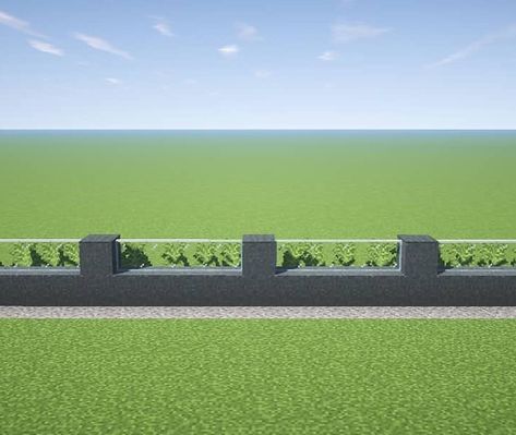 Minecraft Sidewalk Ideas, City Minecraft, Construction Minecraft, Modern Minecraft Houses, Minecraft Things, Minecraft Modern, All Minecraft, White Fence, Minecraft Inspiration