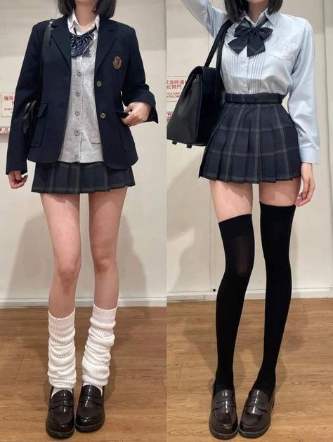 School Uniform Outfits, Girl Fashion Style, Photo Cute, Fashion Kawaii, School Uniforms, Alternative Outfits, Vibe Clothes, 가을 패션, Fashion Design Clothes