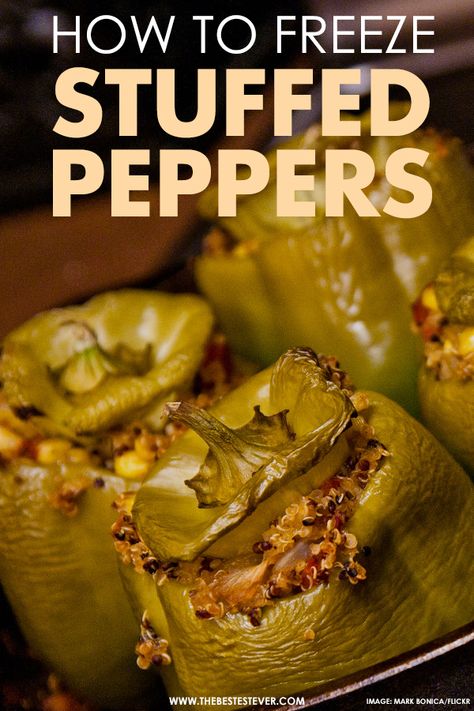 Trying to figure out if you can freeze stuffed peppers? This short guide will highlight how to prep and get this food for the freezer.  Get step-by-step instructions how to freeze stuffed peppers properly.  #stuffedpeppers #kitchenhacks #freeze #freezefood #kitchentips #cookingtips #cookingtricks #freezerfood How To Freeze Stuffed Peppers, Stuffed Peppers For Freezing, Can You Freeze Stuffed Peppers, Stuffed Peppers To Freeze, How To Freeze Stuffed Bell Peppers, Freezing Stuffed Peppers, Freezer Stuffed Peppers, Freeze Stuffed Peppers, Stuffed Peppers Ground Beef