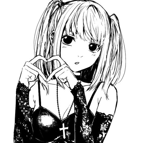 Misa Amane Manga Art, Fairy Tail Anime Lucy, Y2k Profile Picture, Notes Art, Anime Monochrome, Cute Profile Pictures, Book Art Drawings, Cute Anime Pics, Photo Profil