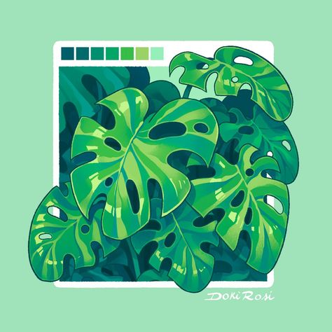 Jungle Illustration, Posca Art, Minimalist Tattoos, Plant Drawing, Arte Sketchbook, Monstera Deliciosa, Plant Illustration, Plant Art, Urban Jungle