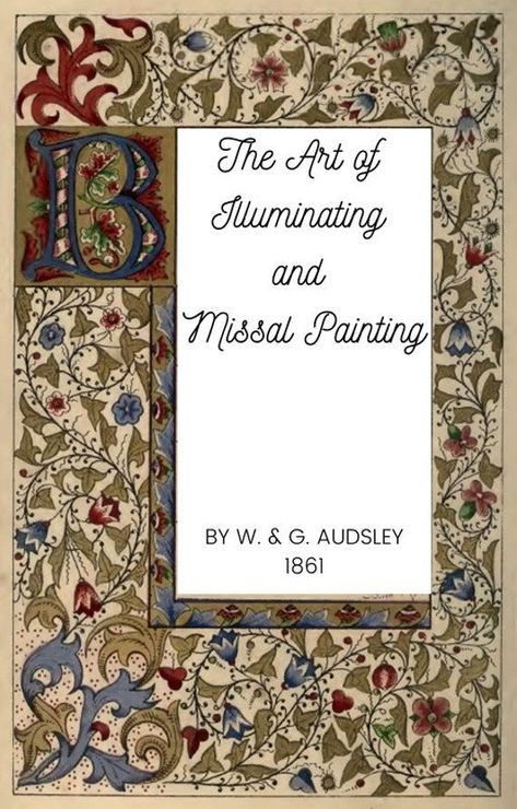 The Art of Illuminating and Missal Painting Ornamental Illuminations Handwriting Lettering - Royalty Free Designs for Scrapbooking Illustrated Manuscript, Monochrome Illustration, Illumination Art, Principles Of Art, Historical Painting, Illuminated Letters, Handwritten Letters, Mystical Art, Catholic Art