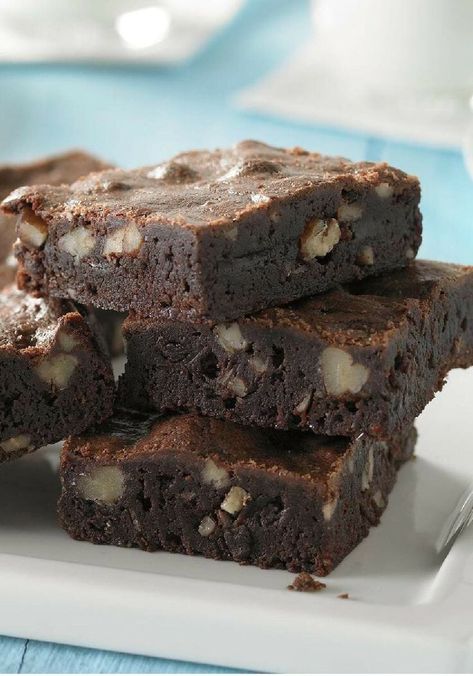 Baker’s One-Bowl Brownies - Impromptu Friday Nights Pecan Brownies Recipe, One Bowl Brownies, Strawberry Shortcake Cookies, Bakers Chocolate, Baking Chocolate, Nostalgic Memories, Chocolate Squares, Caramel Pecan, Salted Chocolate