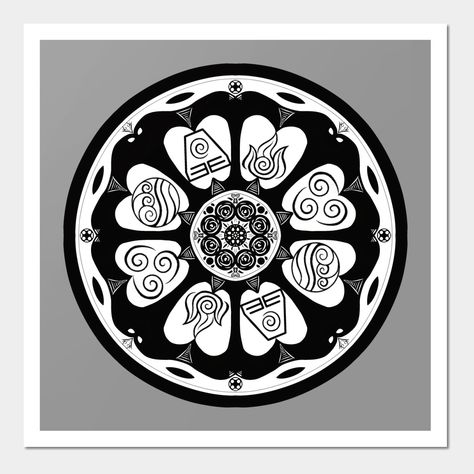 White Lotus Tile, Lotus Tile, White Lotus Tattoo, Hidden Symbols, Atla Tattoo, Avatar Tattoo, The White Lotus, Avatar Picture, 4 Elements