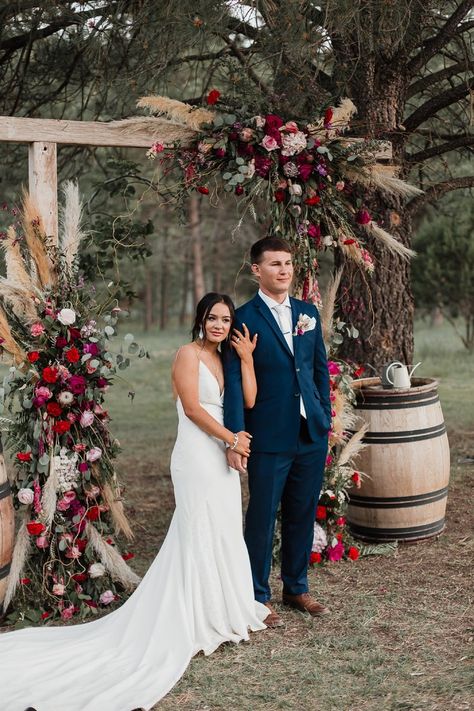 Ruidoso Wedding, Ruidoso Nm, Lovers Society, Floral Arch Wedding, Southwest Wedding, Wedding Arches, Barn Wedding Decorations, New Mexico Wedding, Boho Bridal Gowns