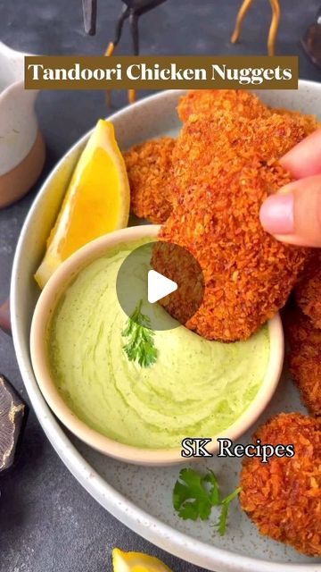 Mayssoun | Tandoori Chicken Nuggets✨  By @sk_recipes8 | Instagram Fusion Recipes, Milk Bread, Chicken Masala, Chaat Masala, Panko Bread Crumbs, Pepper Powder, Fusion Food, Coriander Leaves, Main Course Recipes