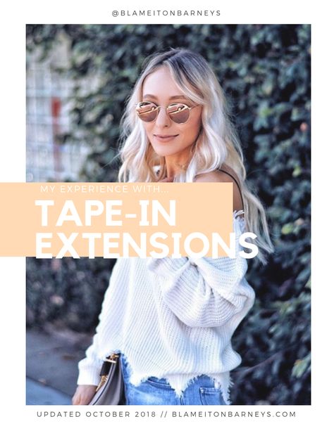 My experience with tape-in extensions. The good and the bad. #extensions #tapeinextensions #howtocareforextensions How To Sleep With Tape In Extensions, Bad Extensions, At Gym, How To Sleep, Tape In Extensions, The Bad, To Sleep, Hair Goals, The Good