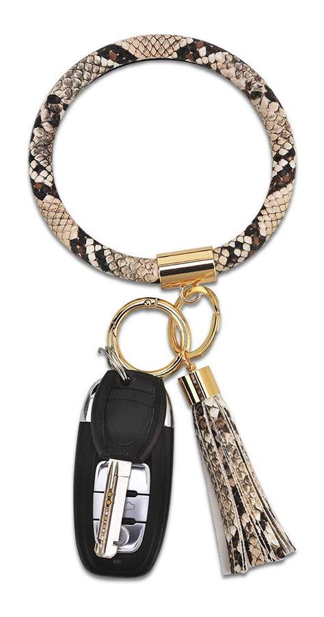 PRICES MAY VARY. Better Quality - Buy with Confident, Our O wristlet bracelet keychain just got even better, we've reinforced connection to this vegan leather bracelet, and tassel hardware for additional strength and durability. Try a new and fashion lifestyle, never lose your keys! These oversized bangle key ring can be worn on your hand or attached to your bag. These arm house car key ring holder are very portable, cute and handy. The large wristlet keyring is designed to easily slip onto your Key Ring Bracelet, Keys Holder, Bracelet Holders, Key Ring Holder, Bracelet Keychain, Car Key Ring, Tassel Bracelet, The Black Keys, Wristlet Keychain