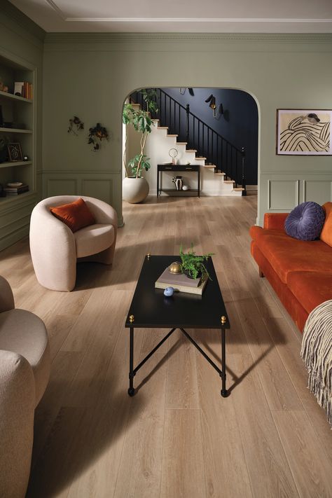 Discover the beauty of Wheat Oak VV820-01026 vinyl plank flooring by COREtec and order samples! Polished Concrete Floor Kitchen, Luxury Living Room Ideas, Disruptive Design, Luxury Vinyl Planks, Vinyl Planks, Lvp Flooring, Natural Wood Flooring, Living Room Goals, Living Room Design Inspiration