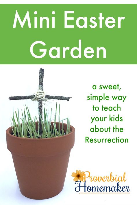 Such a fun twist on this idea! Teach your kids about the resurrection story with a mini Easter garden! Resurrection Crafts, Good Friday Crafts, Palm Sunday Crafts, Christ Centered Easter, Easter Lessons, Easter Sunday School, Easter Preschool, Easter Activities For Kids, Resurrection Sunday