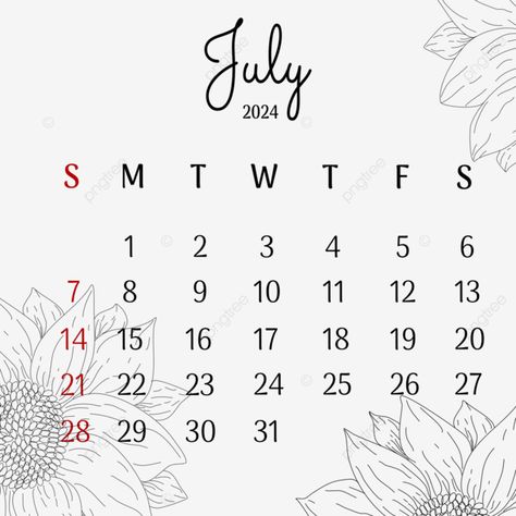 calendar july 2024 with aesthetic flowers vector Graphics Resources, Calendar Widget, Logo Cloud, Infographic Powerpoint, Medical Business, Marketing Poster, Fall Music, Resume Words, Flowers Vector