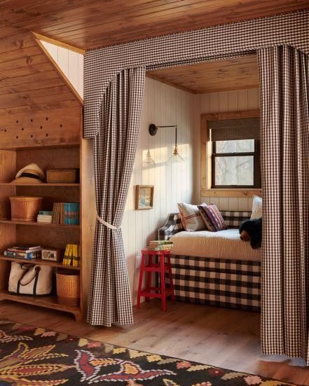 Bed Nook, Single Hung Windows, Transitional Bedroom, Transitional Living Rooms, Wood Ceilings, Window Seat, Modern Spaces, Rustic Design, Inspired Homes