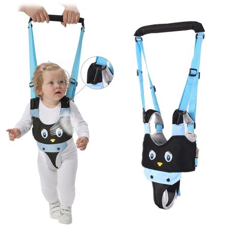 IULONEE Baby Walking Harness Breathable Handheld Kids Toddler Helper Assistant Adjustable Infant Walker Help Baby Walk Stand Up Child Learning Belt for 8-24 Month Old Babies Activity (Blue) Walking Harness, Baby Walking, Baby Walker, Infant Activities, Baby Games, Stand Up, Walking, Blue