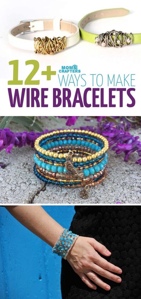 Michaels Beads, Memory Wire Bracelets Ideas, Diy Merchandise, Wire Wrapping Tutorials, Memory Wire Bracelets Diy, Wire Bracelets Diy, Wire Bracelet Tutorial, Memory Wire Jewelry, Memory Wire Wrap Bracelets