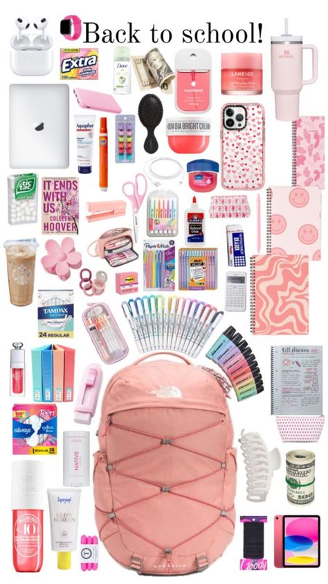 This should be very helpful for when you go back to school shopping with your mom or dad, some things should be from Amazon if that helps!!!🌸💗 School Bag, Back To School